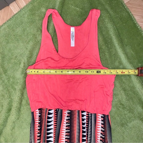 Sleeveless Pink Black & White Pattern Maxi Dress size Small - Picture 3 of 7